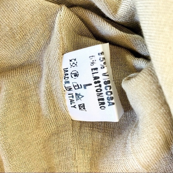 Ornella B Taupe Cap Sleeve Drop Waist Dress Size L - Picture 9 of 9